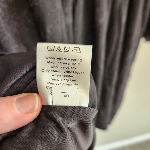 Draper James Size 2X Black Long Sleeve Smocked Waist Dress - Picture 11 of 12